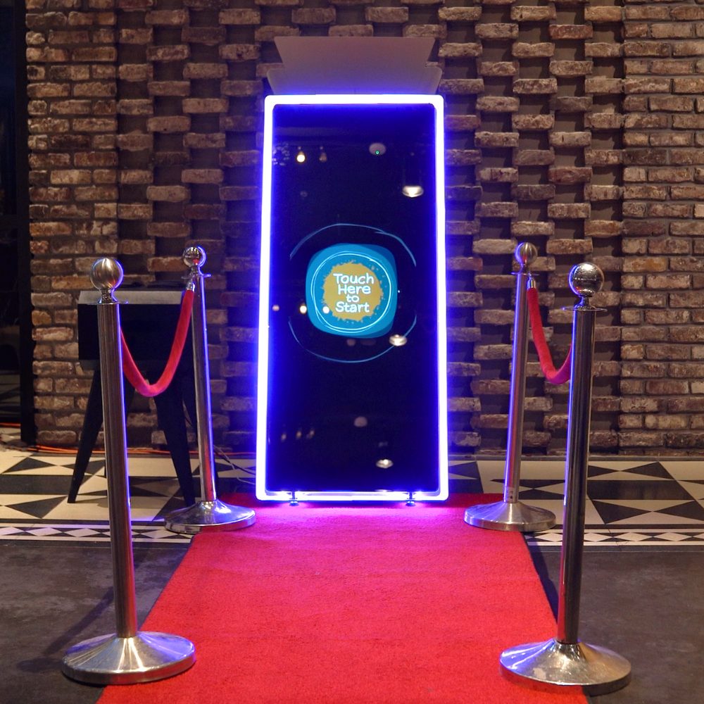 The Mirror Air Booth with red carpet entrance